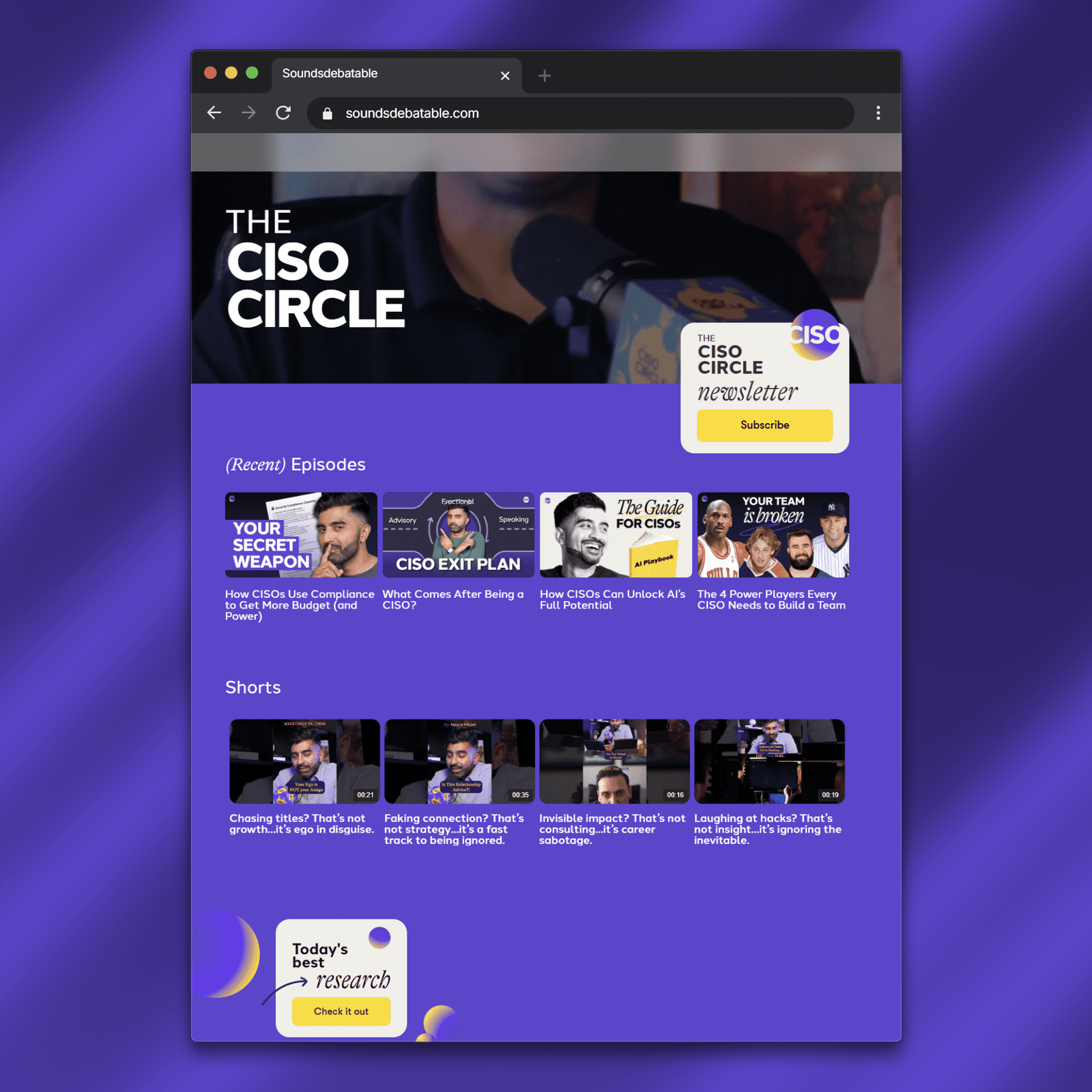 SoundDebatable.com website ciso