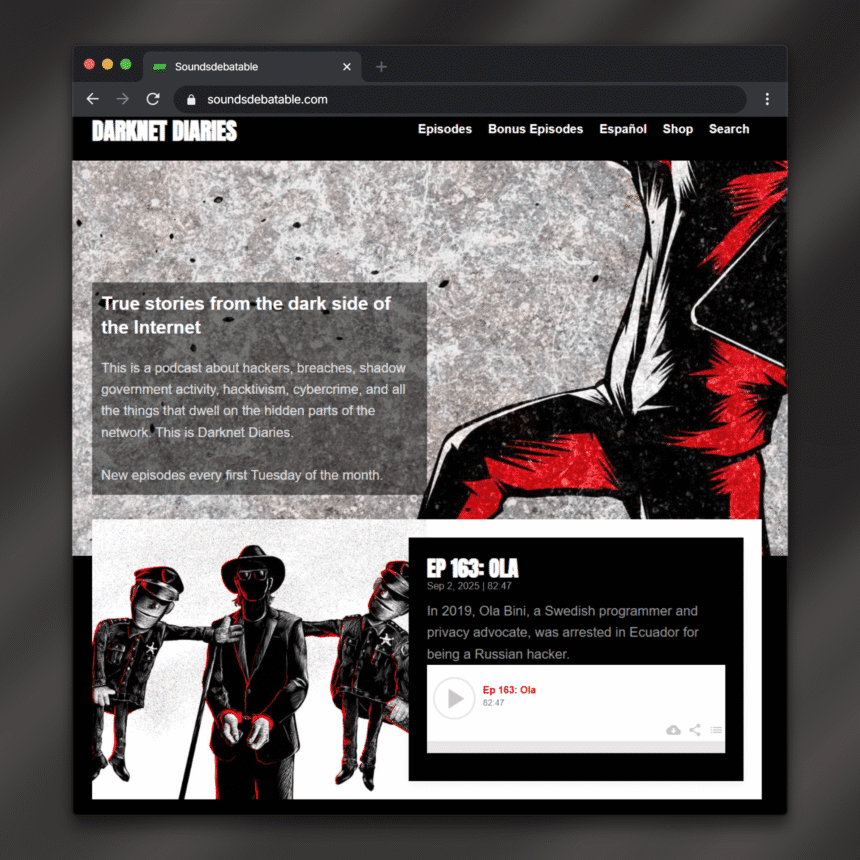 SoundDebatable.com website darknet diaries