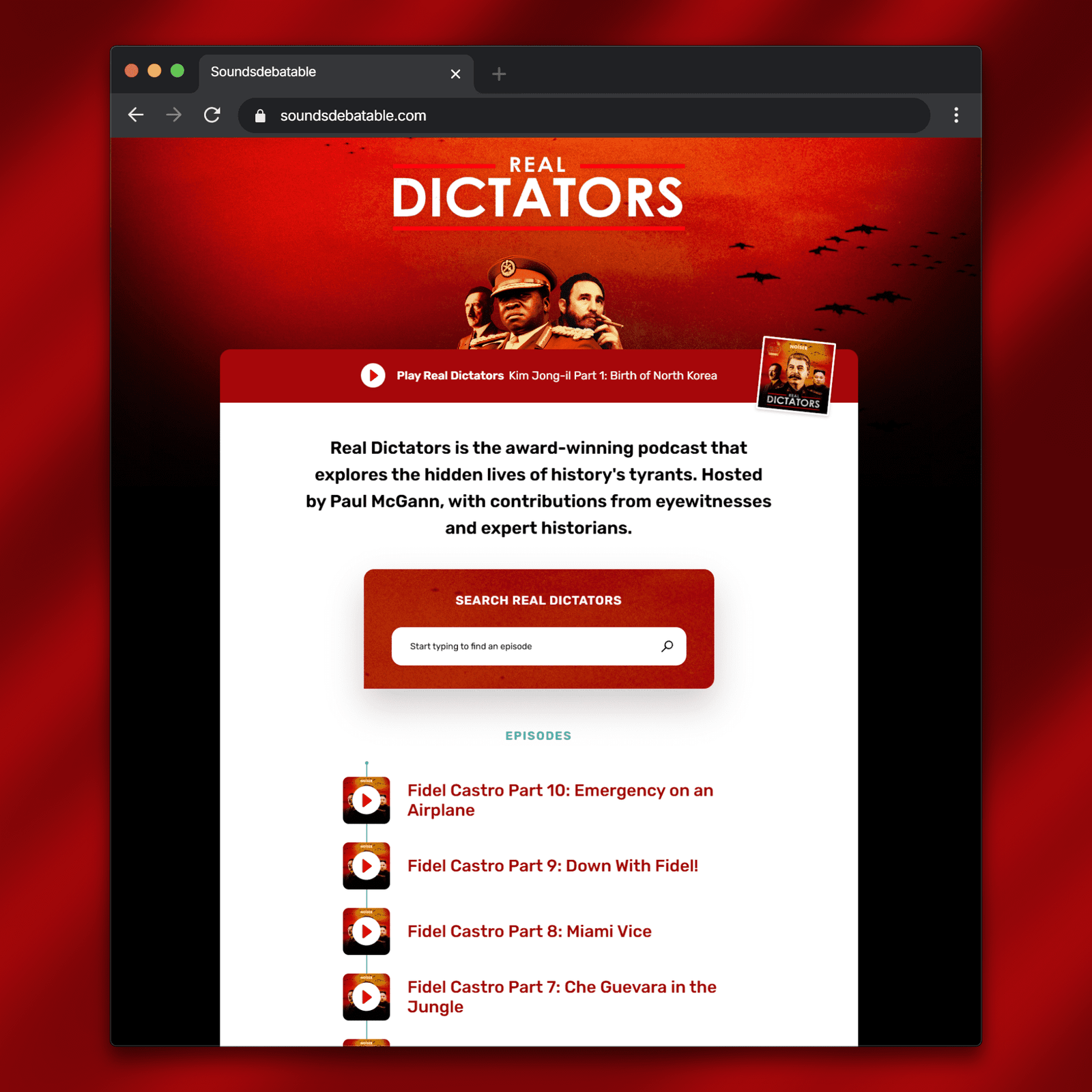 SoundDebatable.com website real dictators