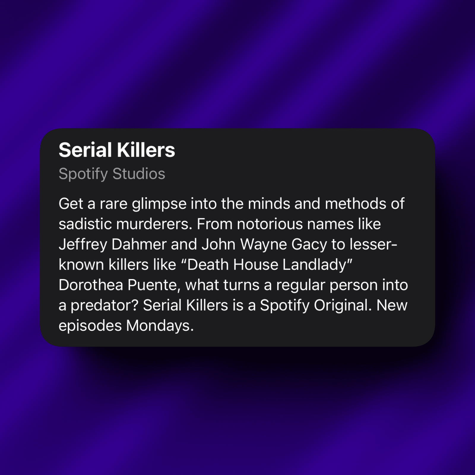 soundsdebatable.com best description serial killers podcast II