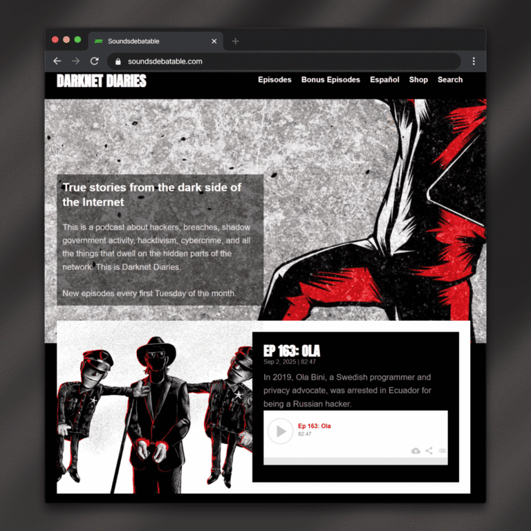 Darknet Diaries website